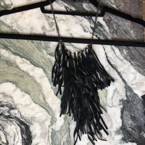 Fringe Leather Necklace from BCBG